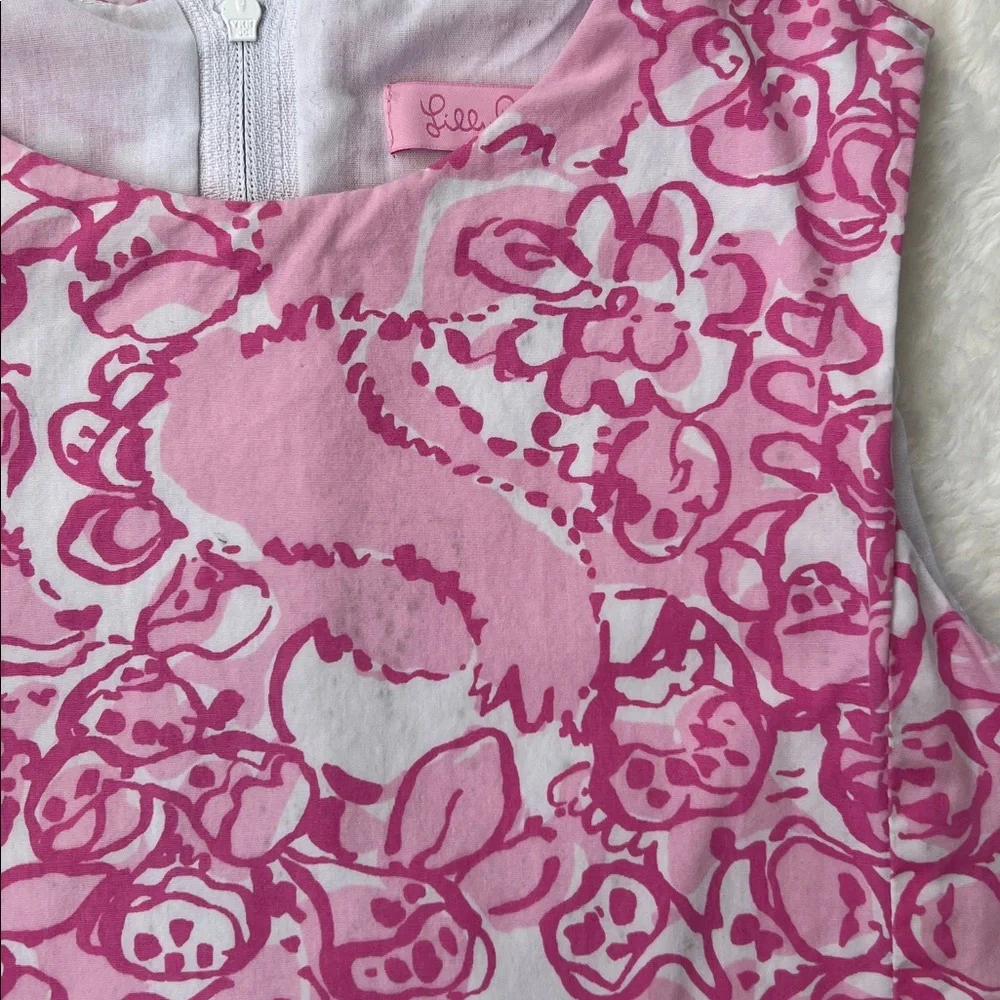Lilly Pulitzer Pink Patterned Kids Sleeveless Dress